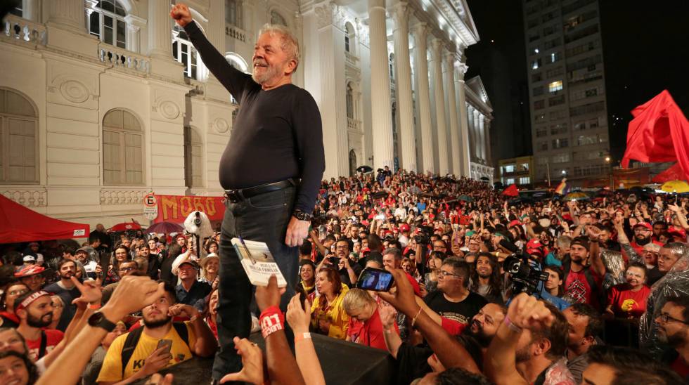 Lula, durante un acto en Curitiba, el pasado 28 de marzo.