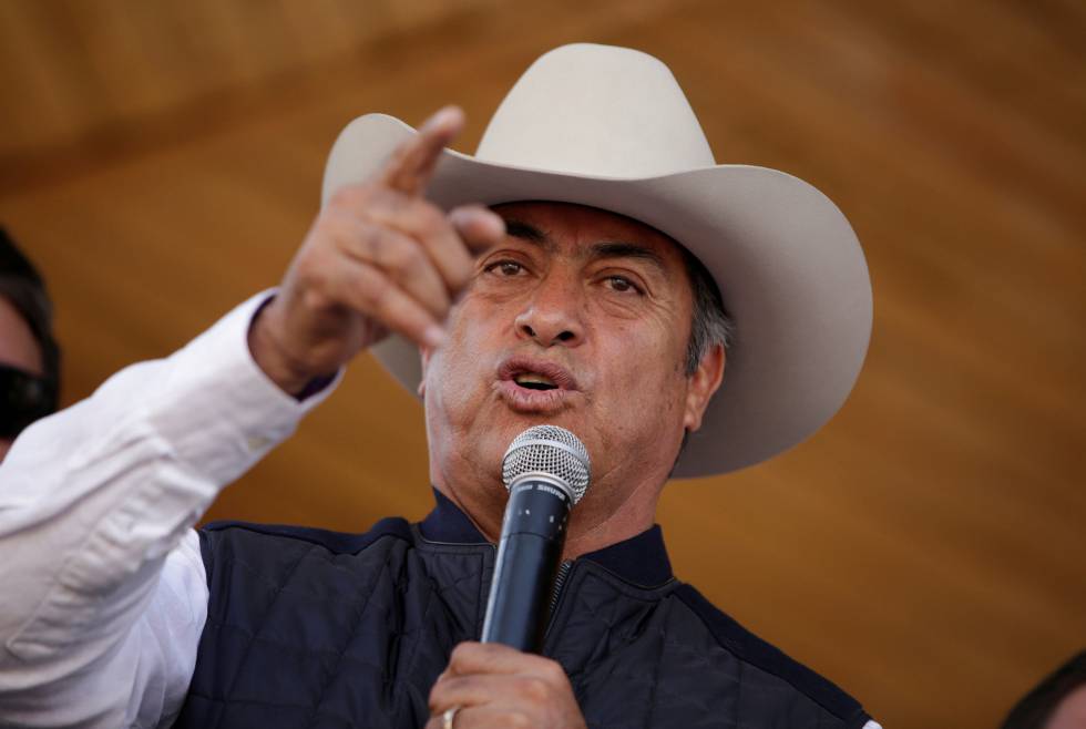 Jaime Rodríguez Calderón, El Bronco, en un acto en Ciudad Juárez. 