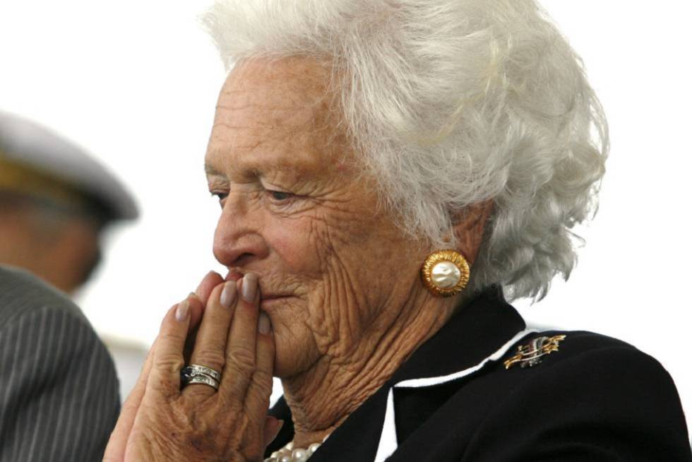 La ex primera dama Barbara Bush, en un acto público en Viriginia en octubre de 2007.
