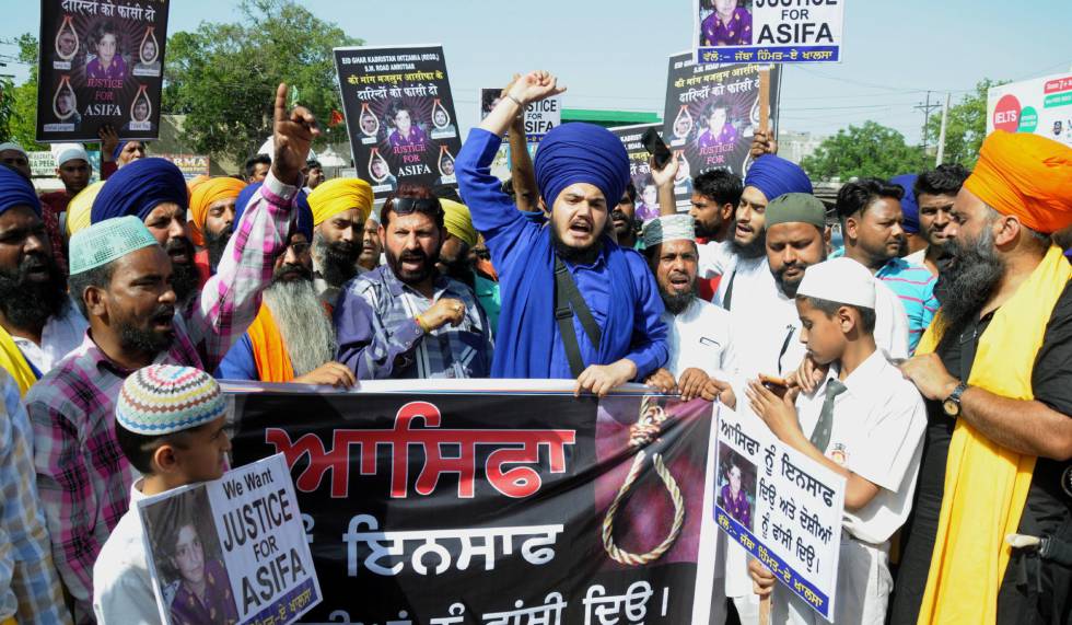 Protesta este sÃ¡bado en Amritsar (India) por la violaciÃ³n y asesinato de una niÃ±a de ocho aÃ±os.