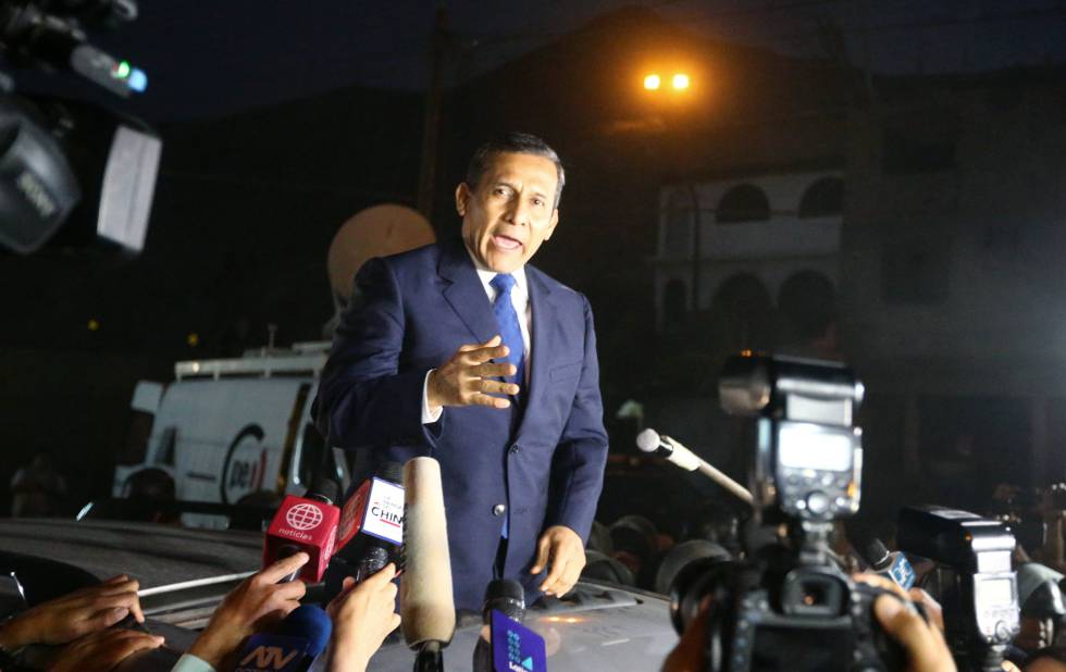 El expresidente peruano Ollanta Humala se dirige a la prensa despuÃ©s de salir de la cÃ¡rcel.