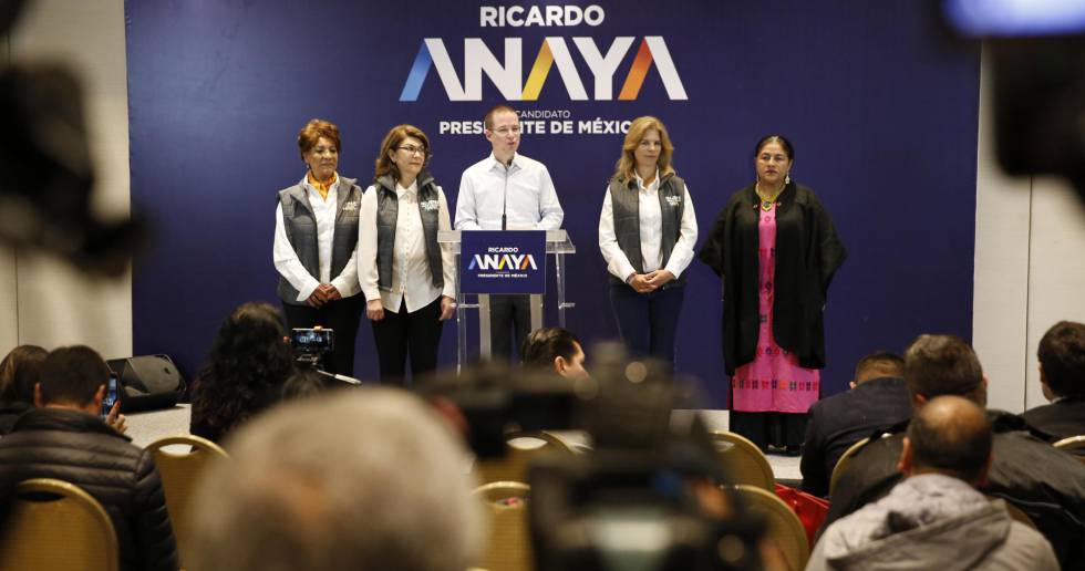 Ricardo Anaya en una conferencia de prensa en Ciudad de México, este miércoles.
