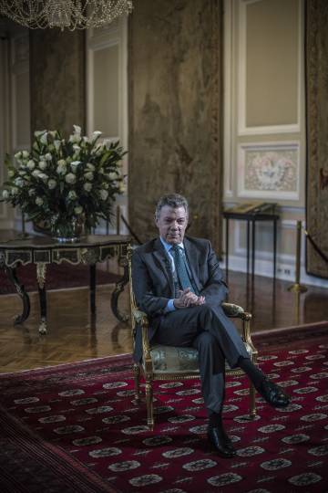 Juan Manuel Santos, en la Casa de Nariño.