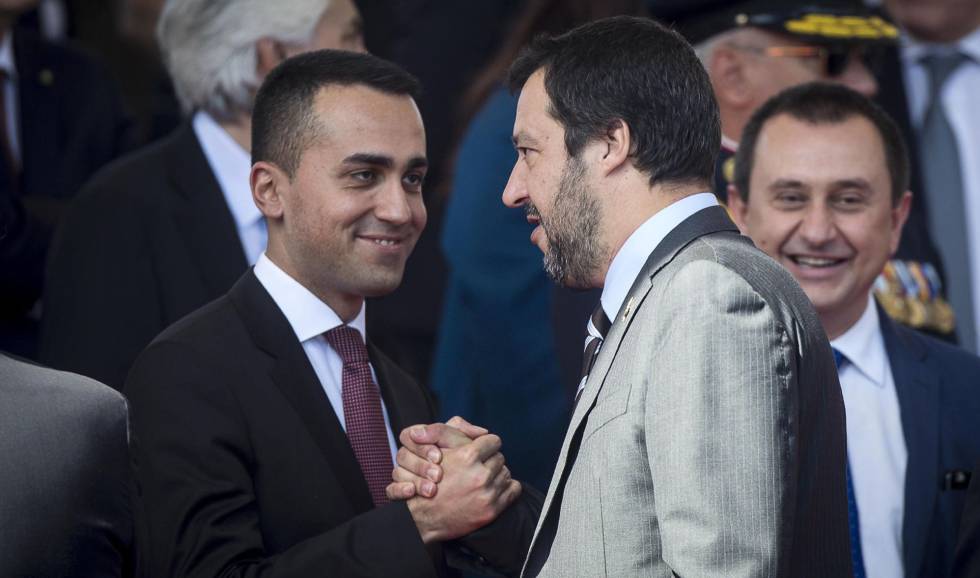 Luigi Di Maio y Matteo Salvini este sÃ¡bado en Roma.