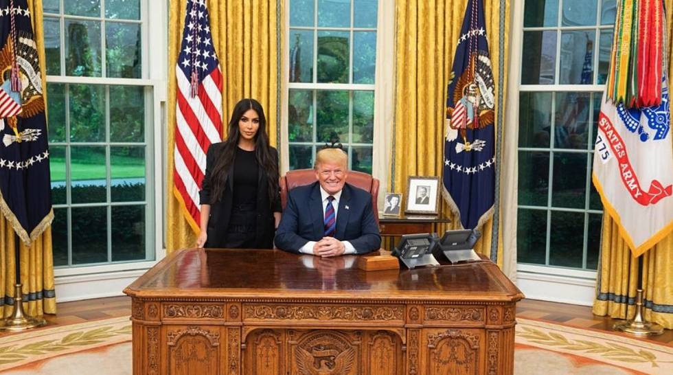Trump, la semana pasada en la Casa Blanca con Kim Kardashian