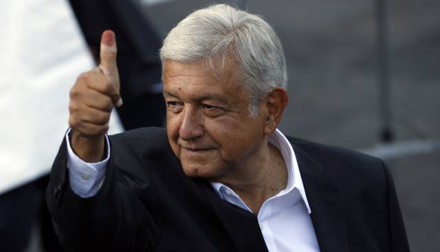 LÃ³pez Obrador, hoy, despuÃ©s de votar en Ciudad de MÃ©xico.