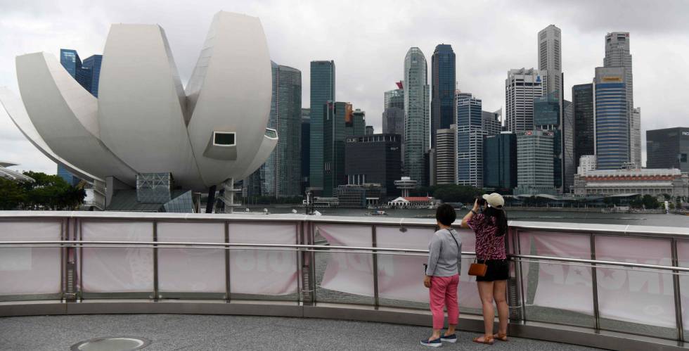 Vista de la ciudad de Singapur.