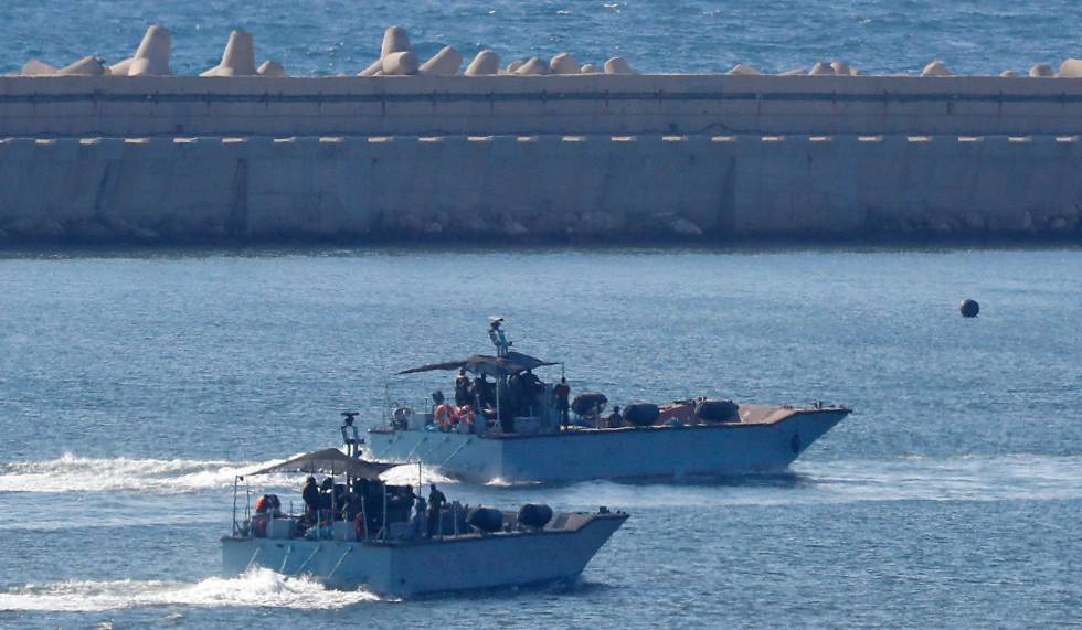 Israel intercepta un barco de una flotilla que querÃ­a llevar provisiones a Gaza el 29 de julio de 2018. 