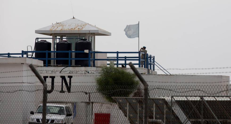 Una base de la ONU en Mitzar, en los Altos del Golán.