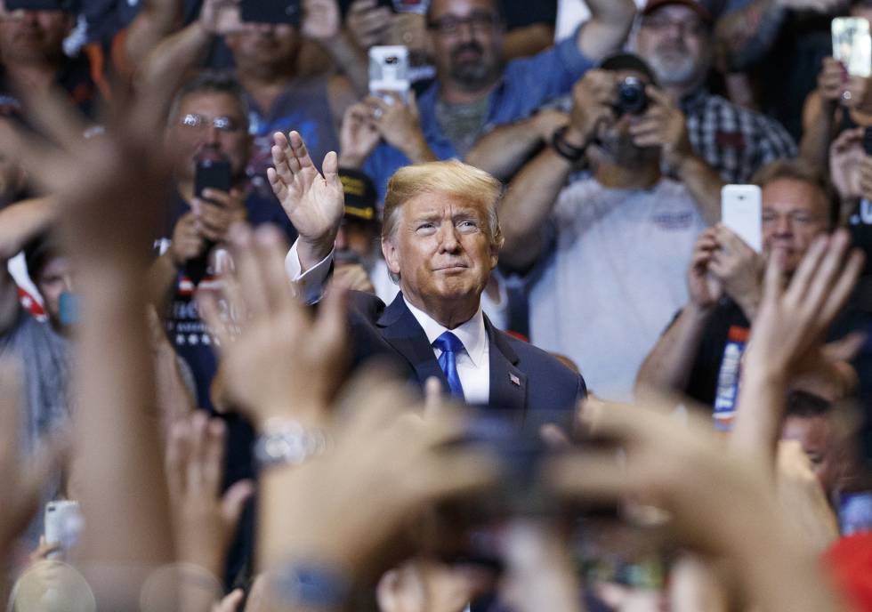 El presidente de EE UU, Donald Trump, en un acto en Pennsylvania.