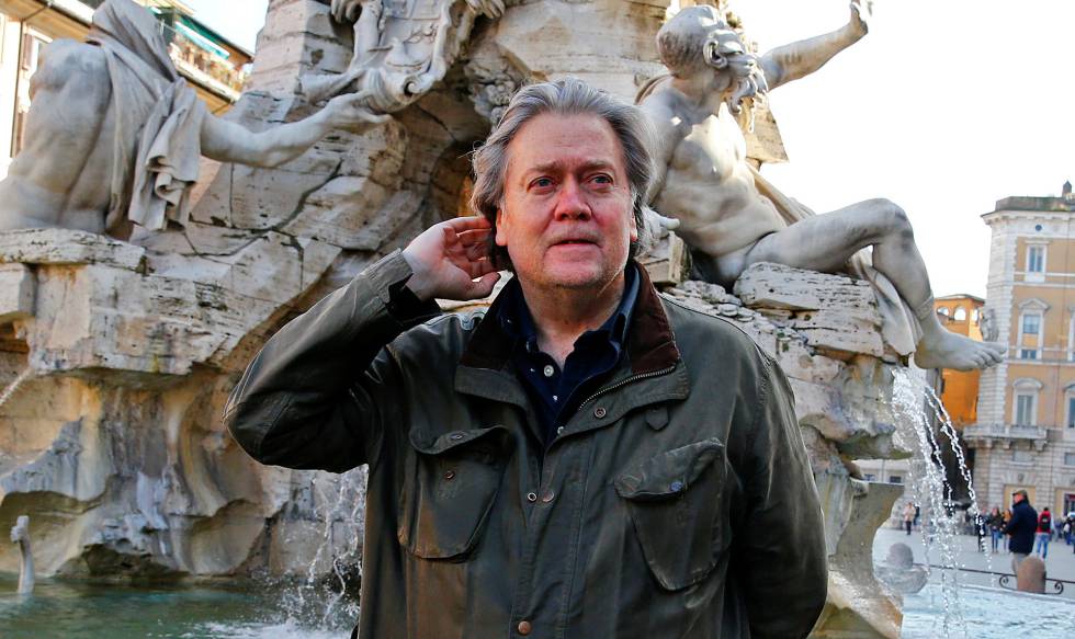 Resultado de imagem para Steve Bannon, em Roma em março de 2018