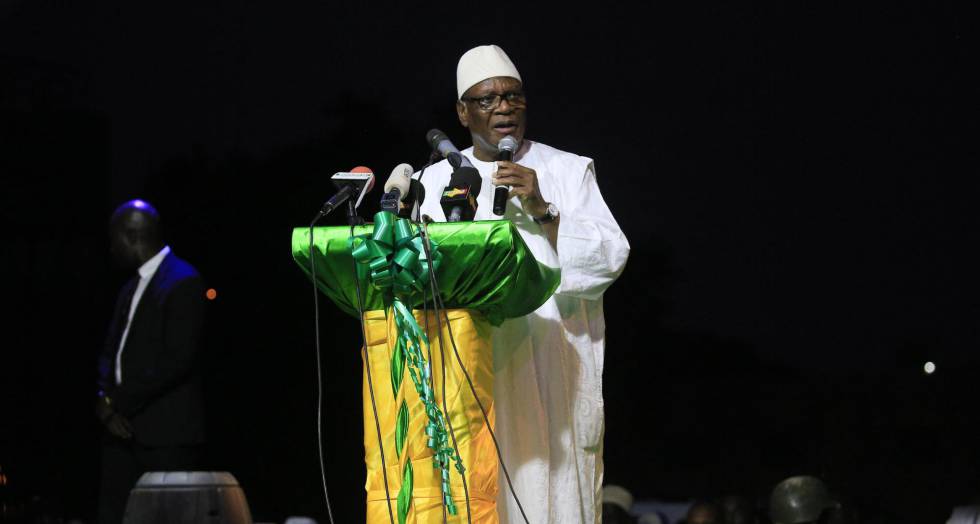 Ibrahim Boubacar Keita, este viernes en Bamako (MalÃ).