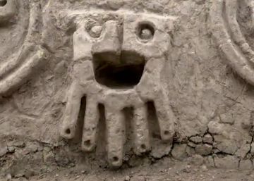 Hallan un nuevo mural de 3.800 años en una zona arqueológica en Perú