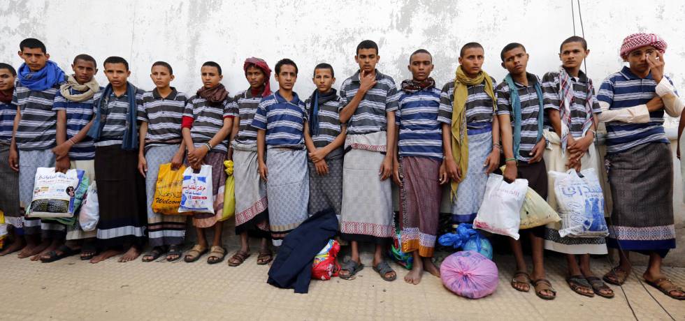 Decenas de menores, supuestamente de las fuerzas progubernamentales, detenidos por los Huthi.