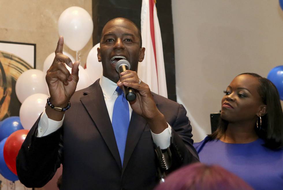 Andrew Gillum este martes tras conocerse su nominación.