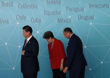 El presidente Xi Jinping, junto a Dilma Rousseff y a Luis Guillermo Solis, en la cumbre celebrada en 2014 en Brasilia. rn rn 