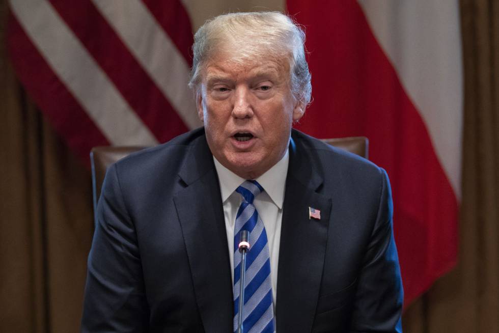 El presidente de los Estados Unidos, Donald Trump, este miércoles en la Casa Blanca.