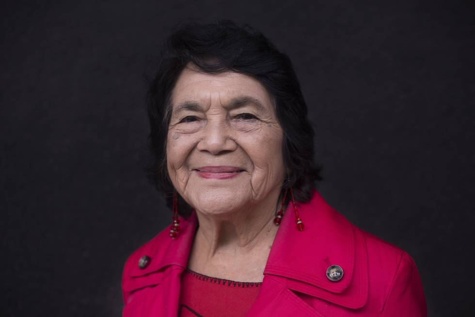 Dolores Huerta en la Ciudad de MÃ©xico en agosto de 2018.  