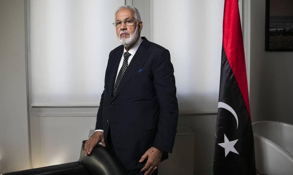 Mohamed Taher Siala, ministro de Exteriores libio, este lunes en Casa Ãrabe.