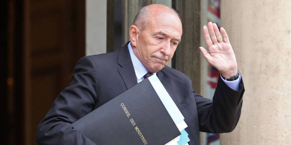 El ministro francÃ©s de Interior, GÃ©rard Collomb, sale del ElÃ­seo el pasado 12 de junio. 