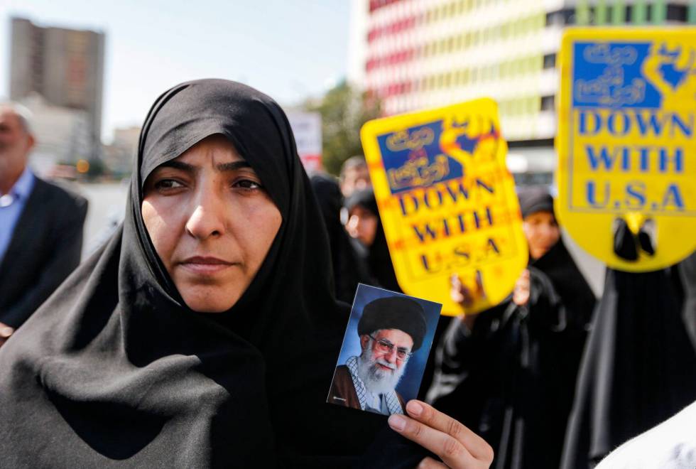 Una iranÃ­, en una manifestaciÃ³n contra EE UU el mes pasado.