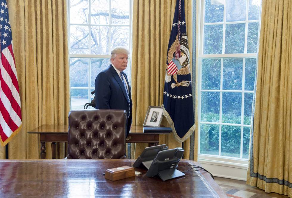Donald Trump, en el Despacho Oval, en una imagen de febrero.