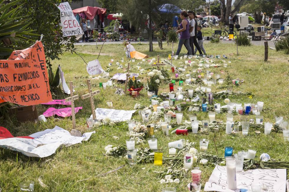 Memorial en recuerdo de las mujeres desaparecidas de Ecatepec.