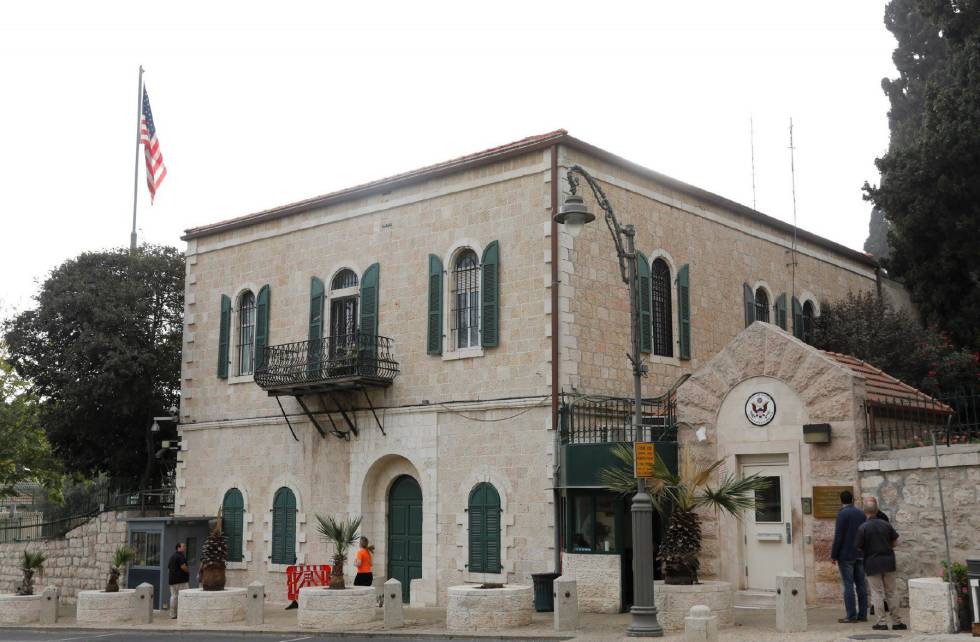 Sede del Consulado General de Estados Unidos en JerusalÃ©n. 
