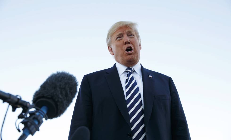 El presidente de EE UU, Donald Trump, este sábado en Elko (Nevada).