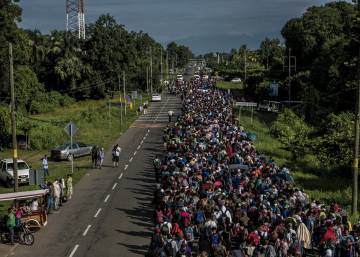 La caravana de migrantes centroamericanos avanza por México