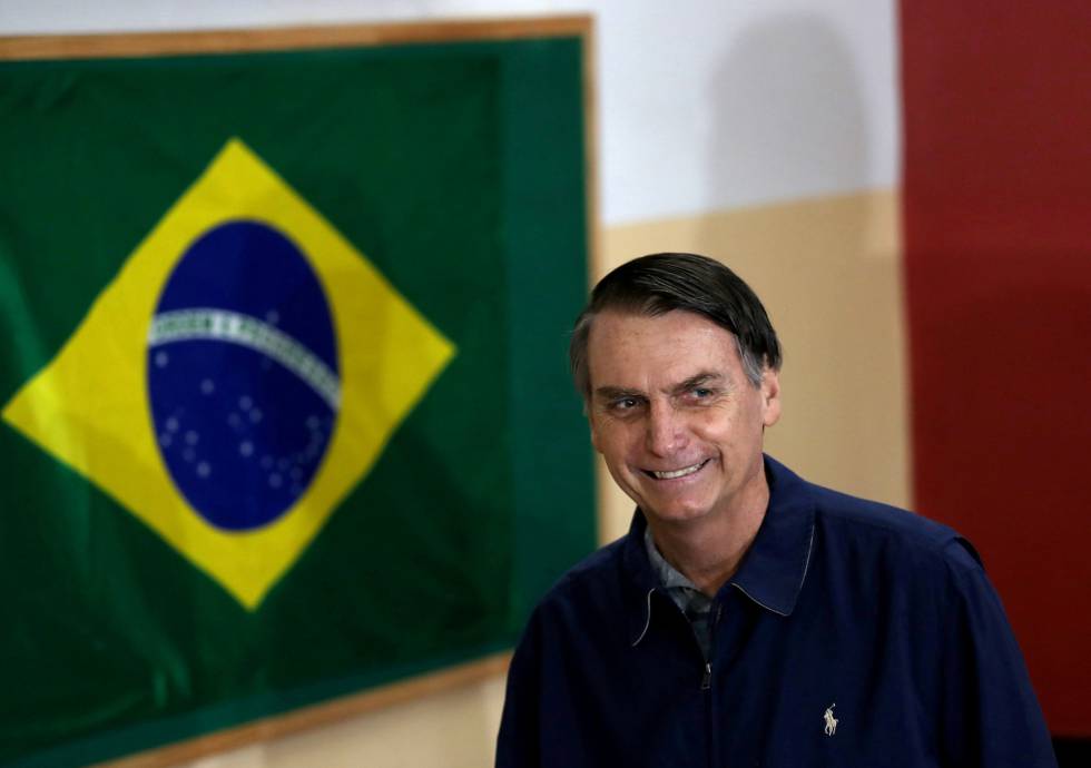 Jair Bolsonaro, el dÃ­a de la votaciÃ³n en el primer turno