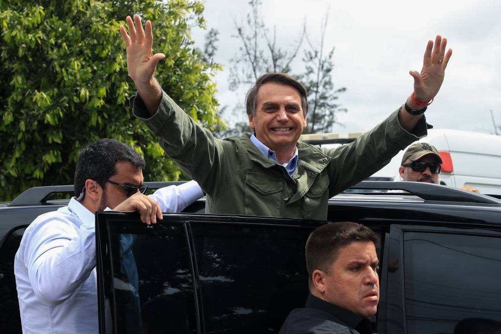 Jair Bolsonaro, en Rio de Janeiro, el dÃa de la votación