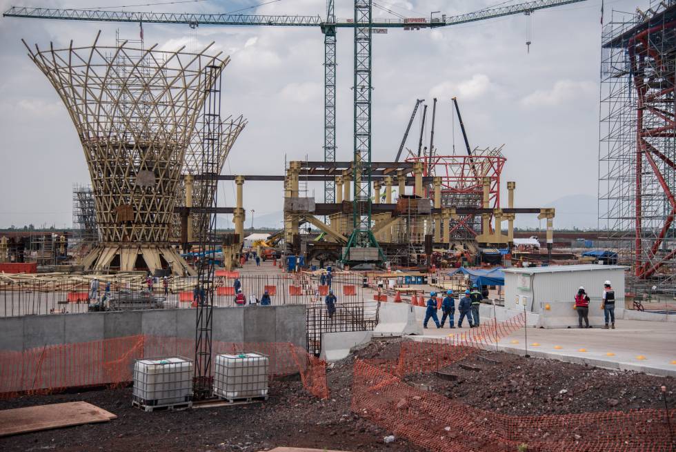 La construcción del aeropuerto de Ciudad de México en Texcoco.