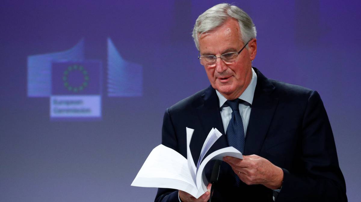 El jefe negociador de la UE, Michel Barnier, este miércoles en Bruselas.