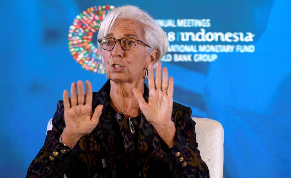 Christine Lagarde, directora gerente del FMI, el 9 de octubre en Bali (Indonesia).