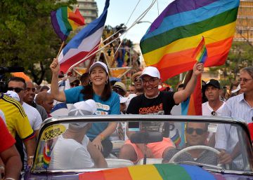 Mariela Castro, en un coche en el desfile del Orgullo Gay en La Habana el pasado 12 de mayo