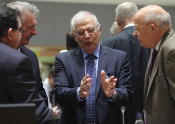 El ministro de Exteriores, Josep Borrell, este lunes en Bruselas