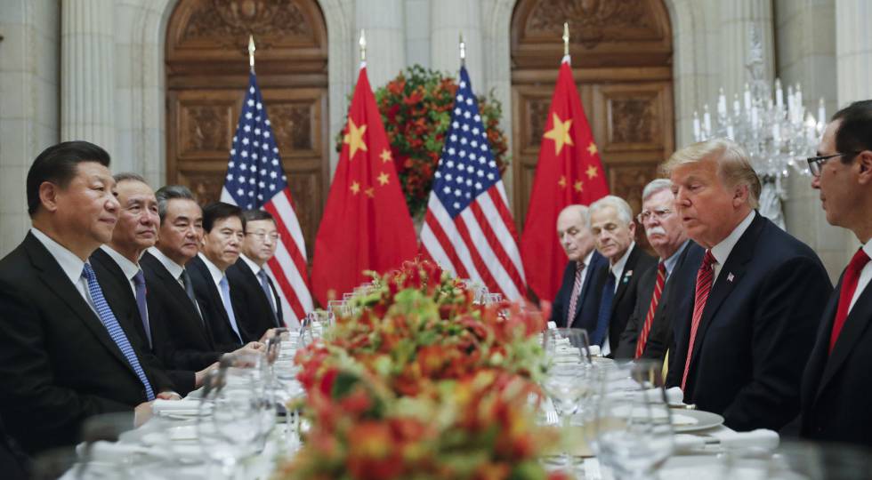 Donald Trump y Xi Jinping duranre su cena el sábado por la noche en Buenos Aires.