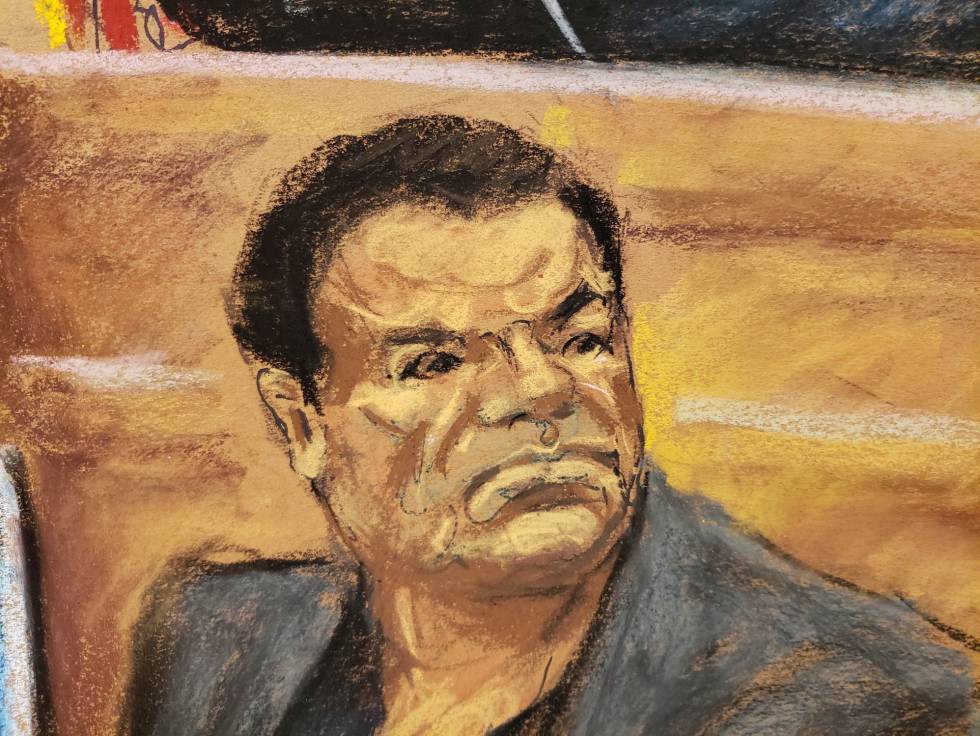 El Chapo, durante el juicio que se celebra en Estados Unidos.