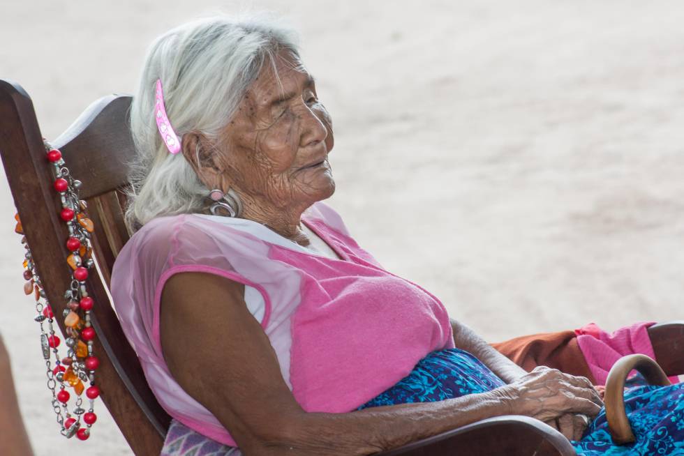Rosa Grilo, última sobreviviente de la masacre de Napalpí, en su casa de Colonia Aborigen, provincia de Chaco.