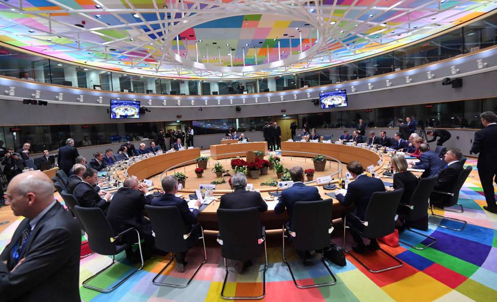 Los lÃderes comunitarios, durante la cumbre sobre el Brexit, este jueves en Bruselas.