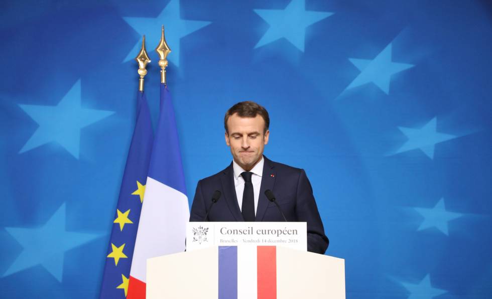 Emmanuel Macron, el viernes en Bruselas.