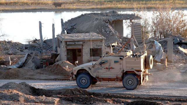 Un vehículo del ejército de EEUU en Siria.