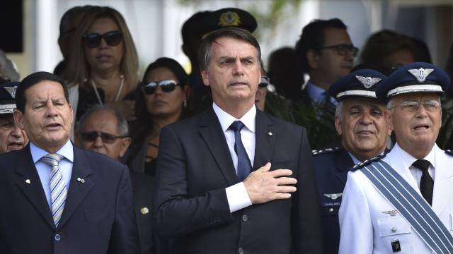 Bolsonaro en un acto militar este viernes en Brasilia.