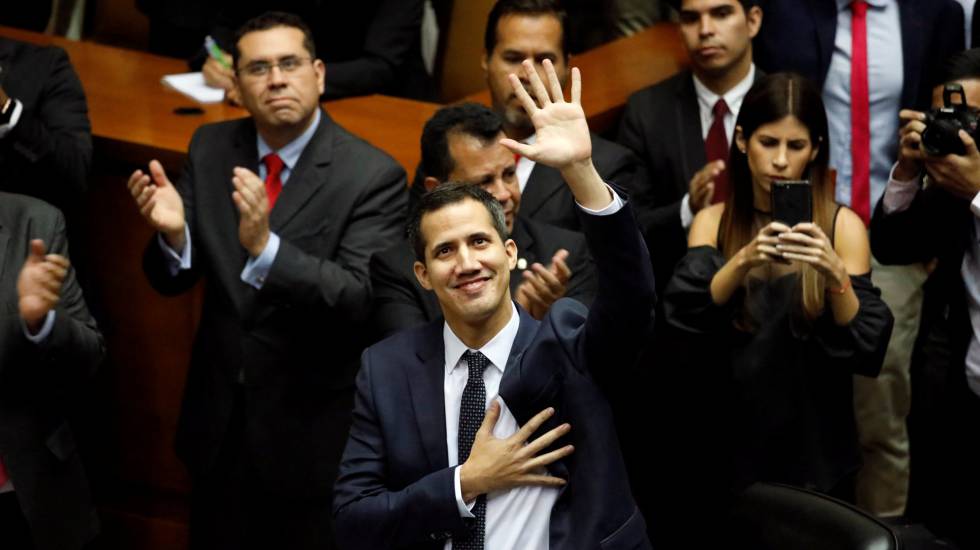 Juan GuaidÃ³, novo presidente da Assembleia venezuelana.