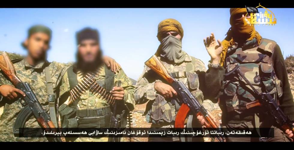 Fotograma de un vídeo de un grupo armado en Siria alojado en jihadology.net.
