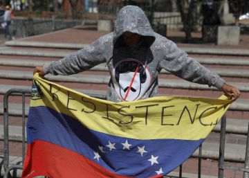 Simpatizantes de Juan Guaidó, en Caracas.