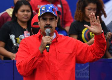 Maduro, este sábado en el discurso con el que ha cerrado la manifestación prochavista.