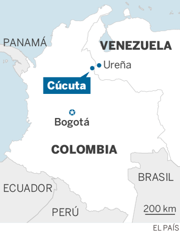 Los militares venezolanos bloquean un puente que Colombia quiere usar para trasladar ayuda humanitaria