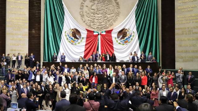 Diputados en el Congreso mexicano.